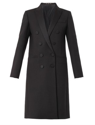 Gucci Satin-lapel double-breasted coat