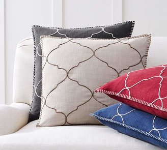 Pottery Barn Tile Embroidered Pillow Cover