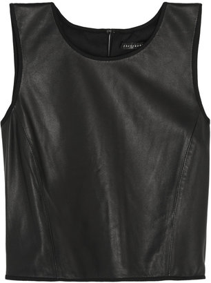 Theyskens' Theory Borty cropped leather tank