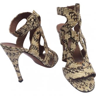 Alaia Beige Exotic leathers Sandals