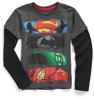 Dx-Xtreme 'Justice LeagueTM' Layer T-Shirt (Toddler Boys & Little Boys)