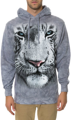The Mountain The White Tiger Face Pullover Hoodie