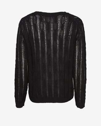 Inhabit Exclusive Cable Knit Sweater: Black