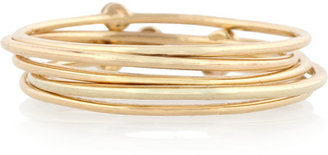 Jennifer Meyer Set of five 18-karat gold multi-stone stackable rings