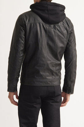 Buffalo David Bitton Quilted Faux Leather Moto Jacket