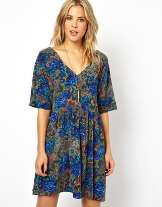 ASOS Dress In Paisley And Floral Print - Multi