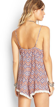Forever 21 Abstract Zigzag Romper