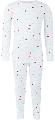 The Little White Company White and Pink Multi Stripe Pyjamas