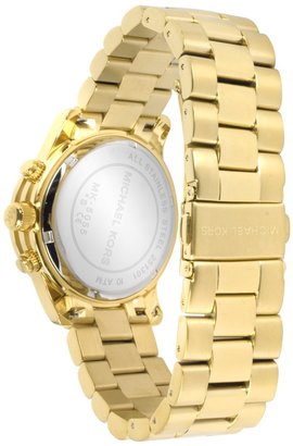 Michael Kors Women's Chronograph Runway Gold-Tone Stainless Steel Bracelet Watch