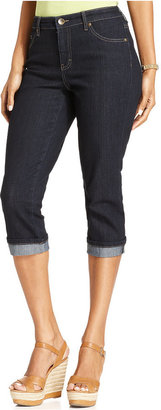 Style&Co. Style & Co Petite Jeans, Tummy-Control Cuffed Capri, Only at Macy's