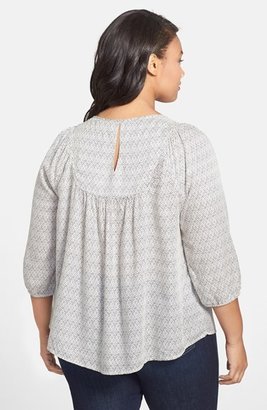 Lucky Brand 'Lilah Mirror' Top (Plus Size)
