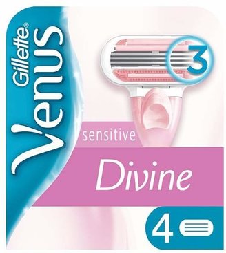 Gillette Venus Divine Sensitive Female Razor Blade 4 Refills