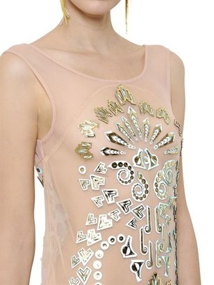 Manish Arora Laser Cut Embellished Tulle Dress