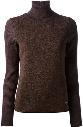 Tory Burch contrast sleeve roll neck sweater