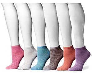 Muk Luks Women's Microfiber No Shows 6-Pair Sock Pack
