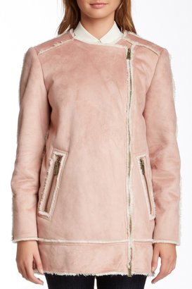 Vince Camuto Faux Suede Shearling Jacket