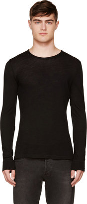 BLK DNM Black Fine Wool T-Shirt