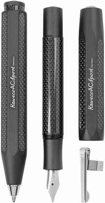 Kaweco AC Sport Black Aluminium & Carbon Fiber Rollerball & Fountain Pen Set