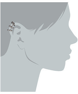 House Of Harlow Engraved 3 Ring Ear Cuff