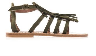 K. Jacques Fregate fringed suede sandals