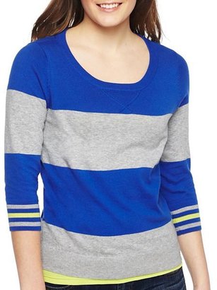 JCPenney jcp Striped Sweater - Petite