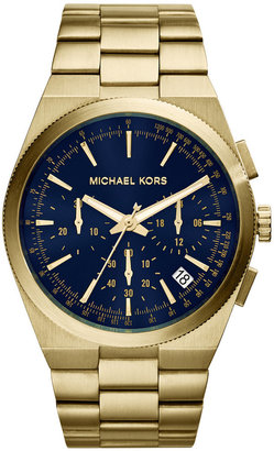 Michael Kors Men's Chronograph Channing Gold-Tone Stainless Steel Bracelet Watch 43mm MK8338