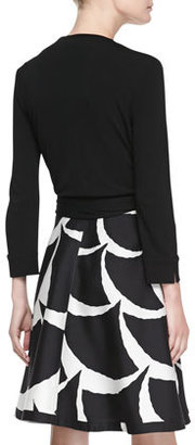 Diane von Furstenberg Amelia Printed Flared Wrap Skirt