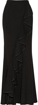 Donna Karan Modern Icons ruffled stretch-knit maxi skirt