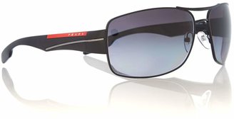 Prada Linea Rossa Men polar grey gradient rectangle sunglasses