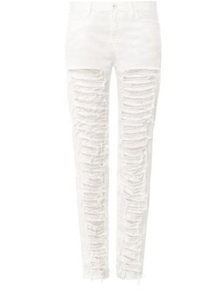 EACH X OTHER Distressed high-rise slouchy skinny jeans