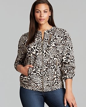 Calvin Klein Leopard Print Bomber Jacket
