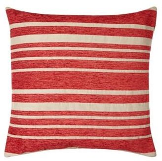 Debenhams Red textured irregular stripe cushion