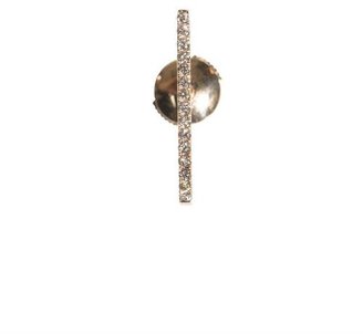 Elise Dray Brown Diamond & Gold Mini Bar Single Earring - Pink Gold