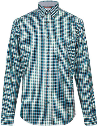 Blue Harbour 2in Longer Pure Cotton Mini Checked Shirt