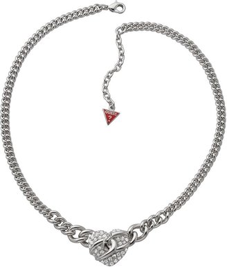 GUESS Prisoner Of Love Pave Heart Necklace