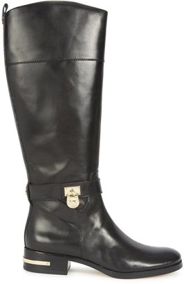 Michael Kors Aileen black leather knee boots