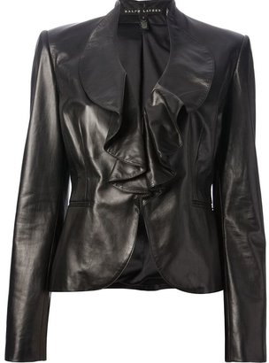 Ralph Lauren Black 'Abriella' leather jacket