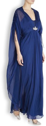 Temperley London Oberon powder blue silk chiffon gown