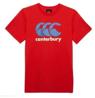 Canterbury of New Zealand Boy's red logo print t-shirt