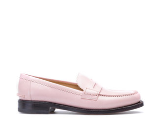 Bally Odelle Dusty Pink Leather Penny Loafer Dusty Pink