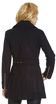 Kenneth Cole New York Belted Fit-and-Flare Coat