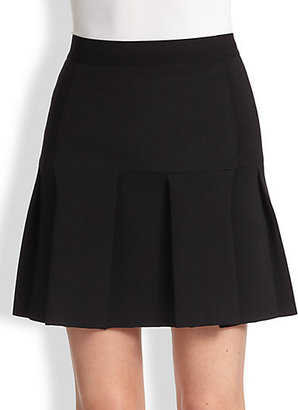 Rebecca Taylor Pleated Stretch Knit Skirt