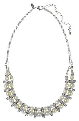 Marks and Spencer M&s Collection Pearl Effect Diamanté Sparkle Necklace
