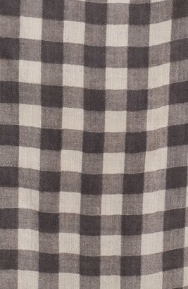 Eileen Fisher Check Wool Scarf