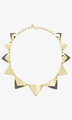 Express Glitter Inset Graduated Triangle Necklace