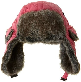 Barbour Girl`s quilted nylon fur hunter hat
