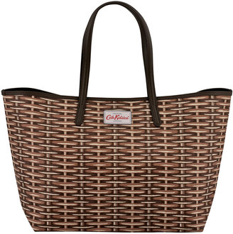 Cath Kidston Wicker Large Leather Trim Tote