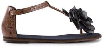 Brunello Cucinelli flower sandal