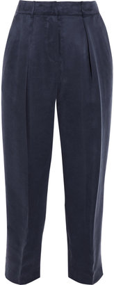 Joseph Saville cropped washed-silk tapered pants