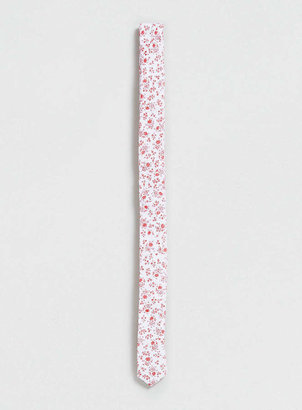 Topman Pink Floral Print 3cm Tie
